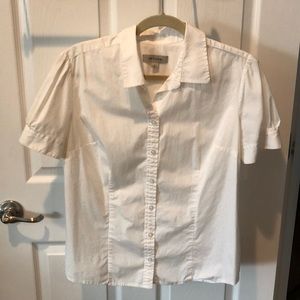 White short sleeve button down